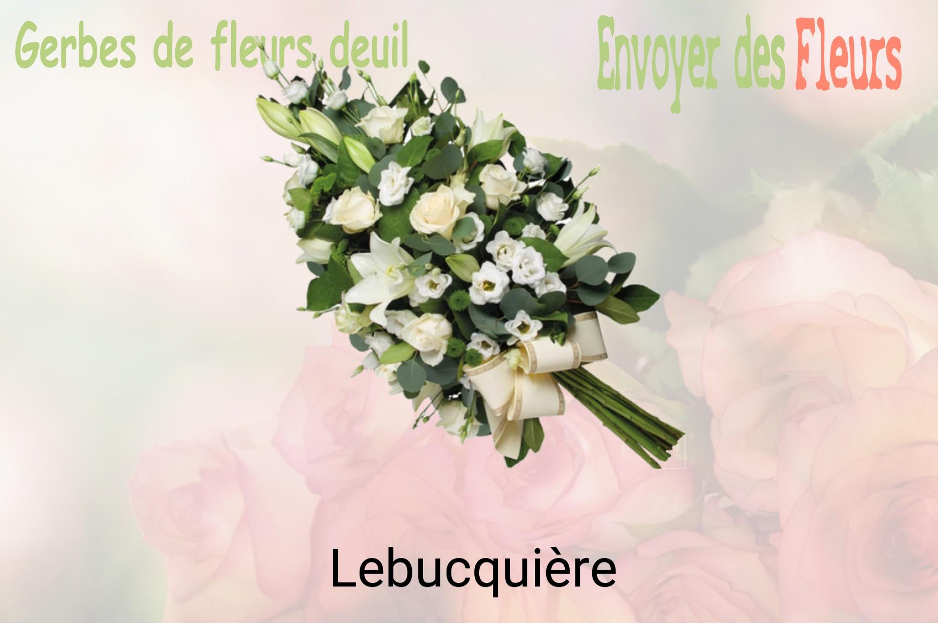Gerbe de fleurs de deuil livrée à Lebucquière
